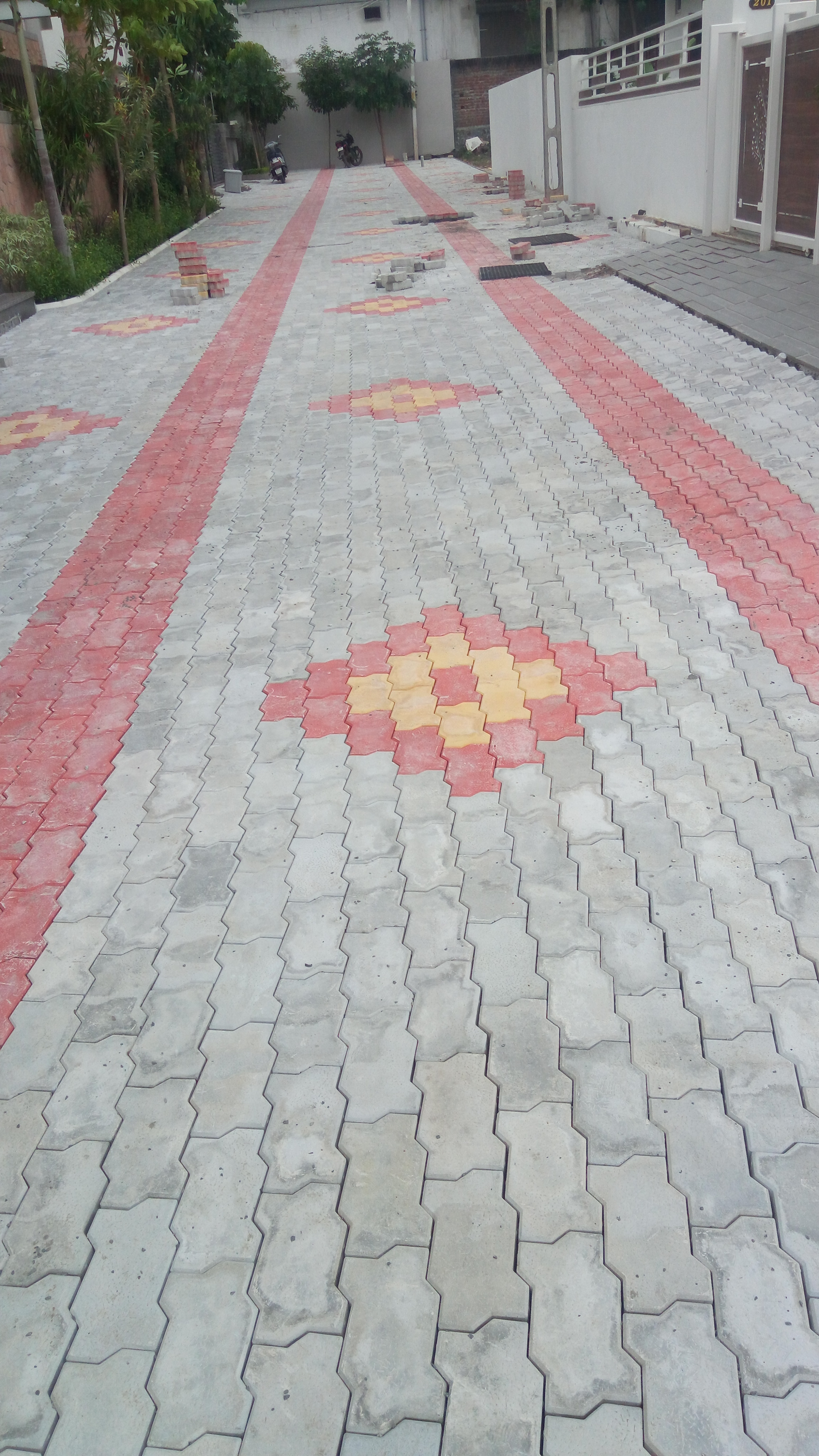 zigzag paver block design